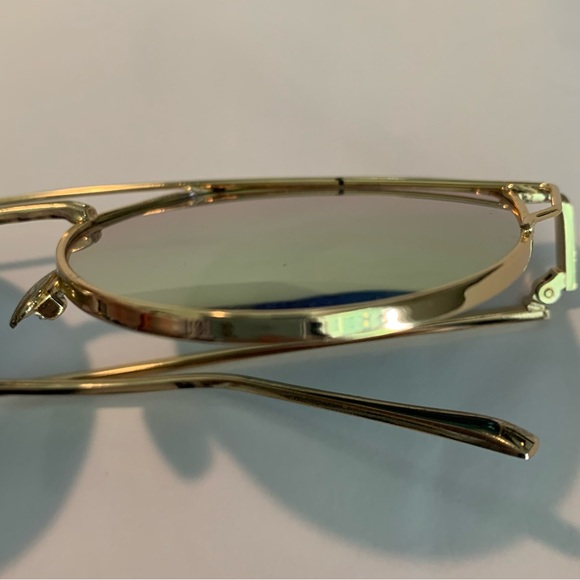 xxSOLDxx        Rose Gold Cat Eye Aviator Sunglasses - Picture 7 of 7